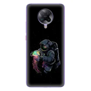 Силиконовый Чехол с принтом "Космонавты" на Xiaomi POCO F2 Pro (В руках земля)