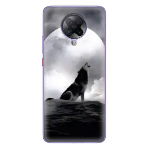 Чехол с Волком на Xiaomi POCO F2 Pro (Волк и луна)