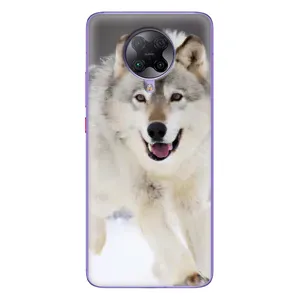 Чехол с Волком на Xiaomi POCO F2 Pro (Волк на снегу)