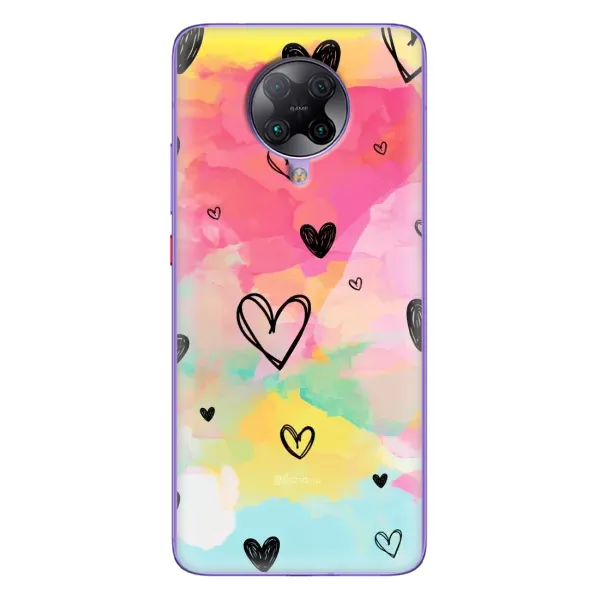 Чехол с рисунком «Яркие сердечки» для Xiaomi POCO F2 Pro Чехол с рисунком «Яркие сердечки» для Xiaomi POCO F2 Pro