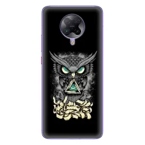 Чехлы с принтом СОВЫ для Xiaomi POCO F2 Pro (Зеленые глаза)