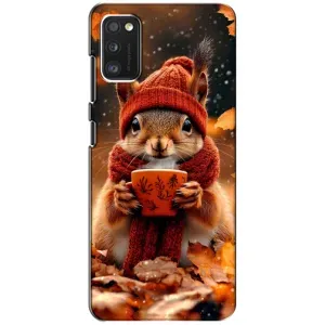 Друкований чохол 'Звірята з кавою' для Xiaomi POCO M3 (Білка з кавою)