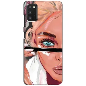 Силиконовый Чехол на Xiaomi POCO M3 с картинкой Стильных Девушек (Девушка и ресницы)