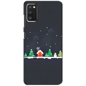 Силиконовый бампер на рождество для Xiaomi POCO M3 (Город зимний)