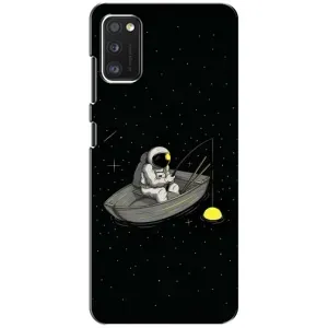 Силиконовый Чехол с принтом "Космонавты" на Xiaomi POCO M3 (Космонавт на рыбалке)