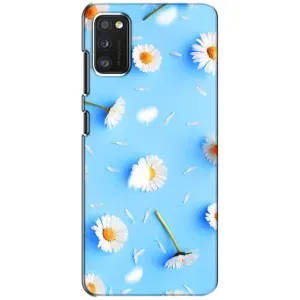 Чохол з Квітами для Xiaomi POCO M3 (ромашки на блакитному)