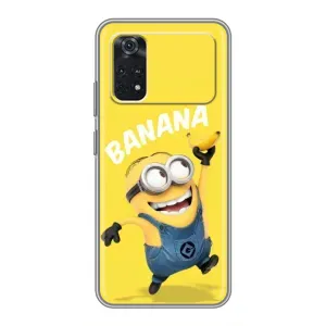 Мультяшний принт на Чохол для Поко М4 про (4G) (Banana)