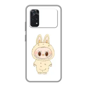 Чехол с принтом Лабубу для Xiaomi POCO M4 Pro 4G (Бежевый Лабубу)