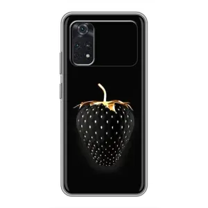 Чехол с изображением вкусной еды для Xiaomi POCO M4 Pro 4G (Чёрная клубника)