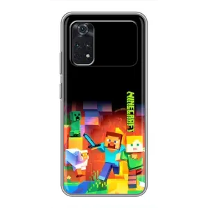 Чохли для Xiaomi POCO M4 Pro 4G (Персонажі МайнКрафт) (Герой Майнкрафт)