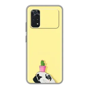 Бампер для Xiaomi POCO M4 Pro 4G з картинкою "Песики" (Кактус на голові)