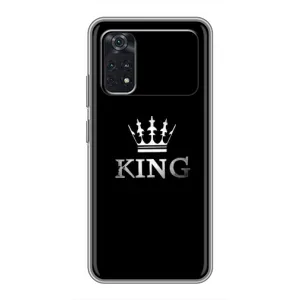Чехол (Корона на чёрном фоне) для Поко М4 про (4G) (KING)