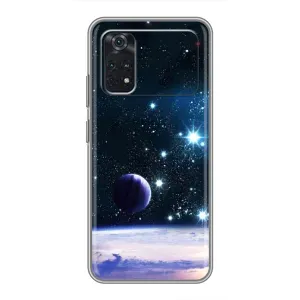 Чехол (ТПУ) с планетами на Xiaomi POCO M4 Pro 4G (Космический вид)