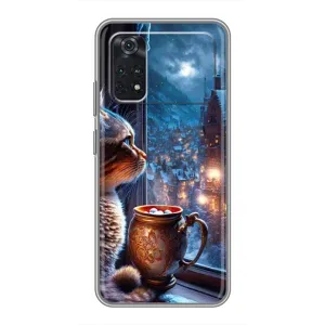 Чохли на Новий Рік Xiaomi POCO M4 Pro 4G (Кіт новорічний)