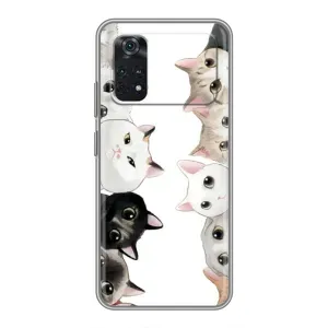 Силиконовый чехол с котиком для Xiaomi POCO M4 Pro 4G (Коты)