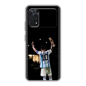 Чехлы Лео Месси Аргентина для Xiaomi POCO M4 Pro 4G (Лео Чемпион)