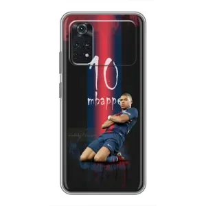 Чехол (TPU) с Футболистом на Xiaomi POCO M4 Pro 4G (MBAPPE 10)