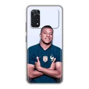 Чехол (TPU) с Футболистом на Xiaomi POCO M4 Pro 4G (Мбаппешичка)