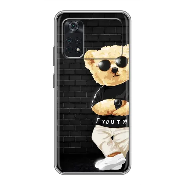 Чехол с рисунком «Мишка в очках» для Xiaomi POCO M4 Pro 4G Чехол с рисунком «Мишка в очках» для Xiaomi POCO M4 Pro 4G