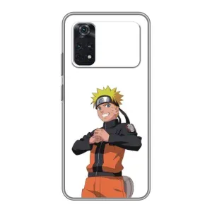 Чехлы с принтом Наруто на Xiaomi POCO M4 Pro 4G (Радосный Наруто)