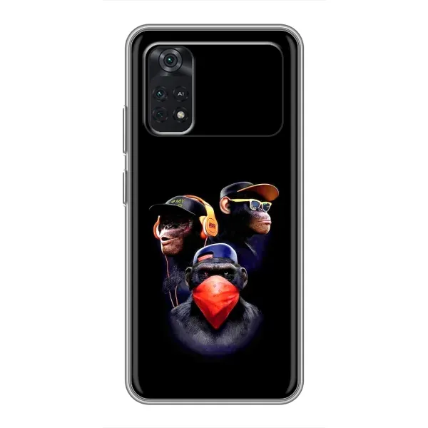 Чехол с рисунком «Три обезьяны» для Xiaomi POCO M4 Pro 4G Чехол с рисунком «Три обезьяны» для Xiaomi POCO M4 Pro 4G