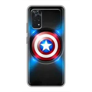 Чохол с Щітом Капітана Америки на Xiaomi POCO M4 Pro 4G (Яскраий Щит Капітана)
