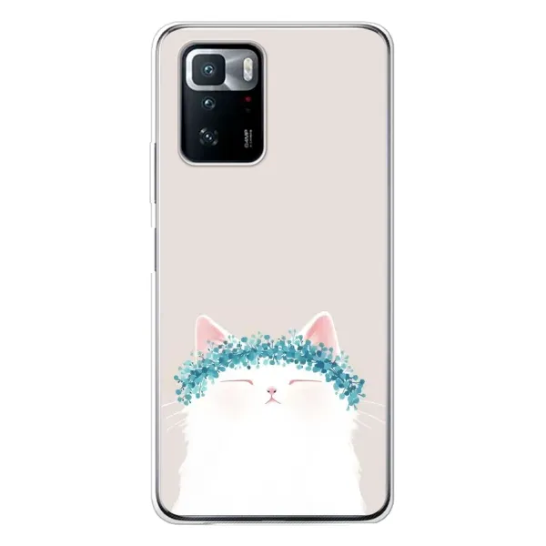 Чехол с рисунком «Белый котик» для Xiaomi POCO X3 GT Чехол с рисунком «Белый котик» для Xiaomi POCO X3 GT