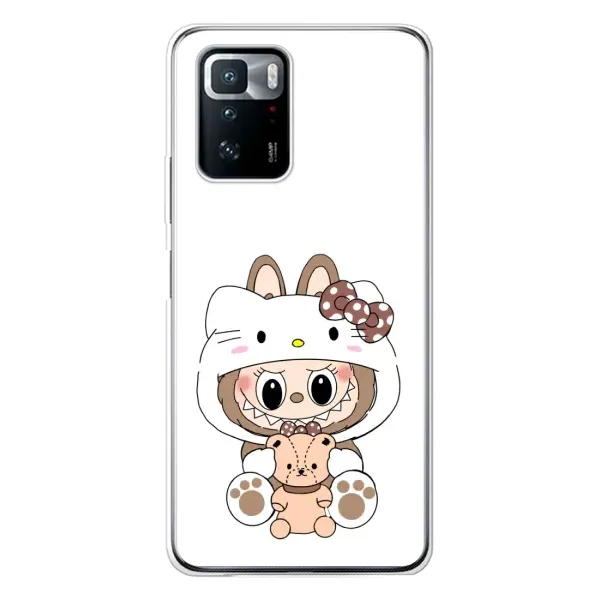 Чехол с рисунком «Белый Лабубу» для Xiaomi POCO X3 GT Чехол с рисунком «Белый Лабубу» для Xiaomi POCO X3 GT