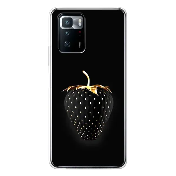 Чехол с рисунком «Чёрная клубника» для Xiaomi POCO X3 GT Чехол с рисунком «Чёрная клубника» для Xiaomi POCO X3 GT