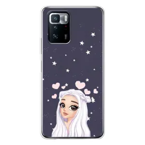Чехол Стильные девушки на Xiaomi POCO X3 GT (Девушка и сердечки)
