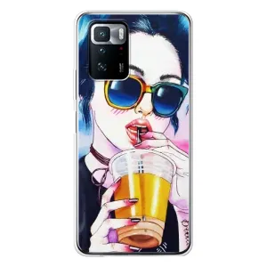 Чехол с картинкой Модные Девчонки Xiaomi POCO X3 GT (Девушка с коктейлем)