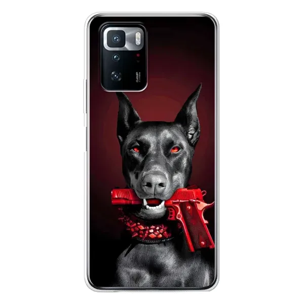 Чехол с рисунком «Доберман злой» для Xiaomi POCO X3 GT Чехол с рисунком «Доберман злой» для Xiaomi POCO X3 GT