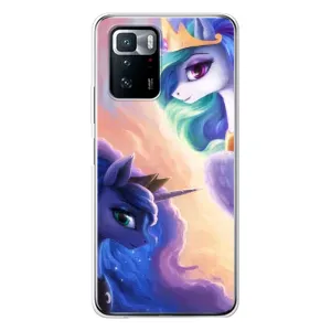 Чехол Unicorn на Xiaomi POCO X3 GT (Единорожки на тучках)