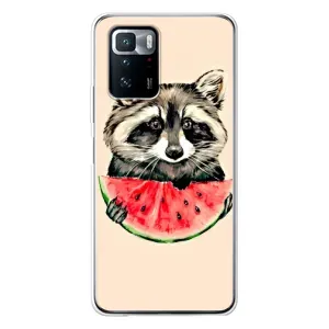 Силиконовый Чехол с Енотами на Xiaomi POCO X3 GT (Енот)