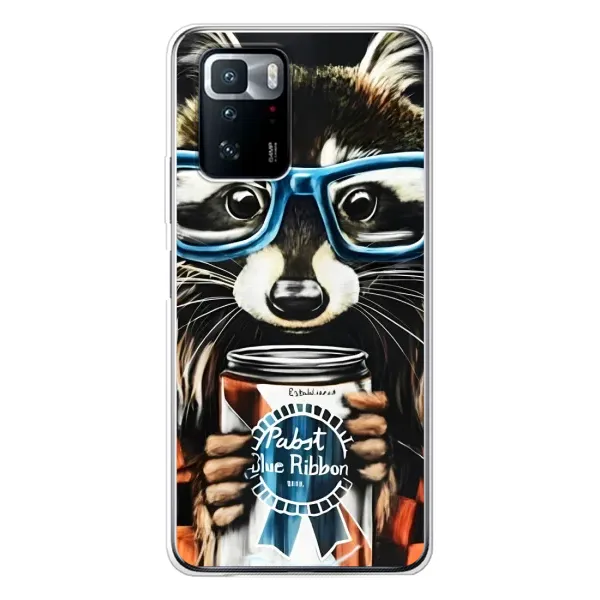Чехол с рисунком «Енот в очках» для Xiaomi POCO X3 GT Чехол с рисунком «Енот в очках» для Xiaomi POCO X3 GT