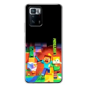 Чехлы для Xiaomi POCO X3 GT (Персонажи Майн Крафт) (Герой Майнкрафт)