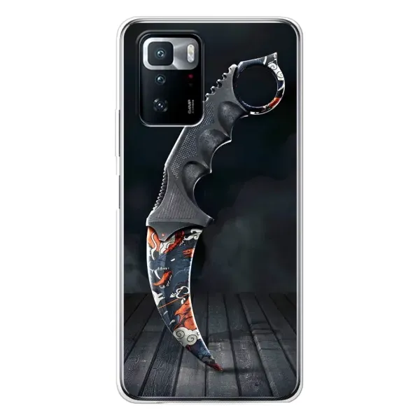 Чехол с рисунком «Кинжал КС ГО» для Xiaomi POCO X3 GT Чехол с рисунком «Кинжал КС ГО» для Xiaomi POCO X3 GT