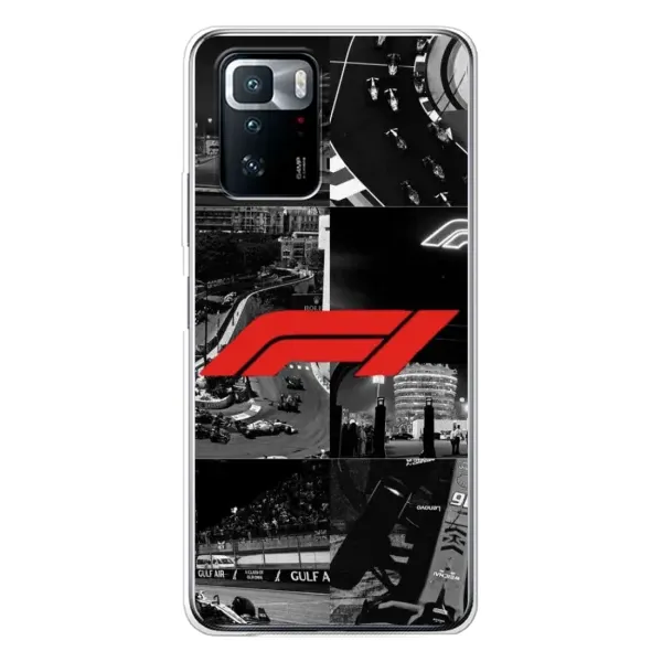 Чехол с рисунком «Коллаж Формула 1» для Xiaomi POCO X3 GT Чехол с рисунком «Коллаж Формула 1» для Xiaomi POCO X3 GT