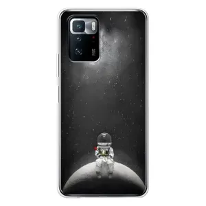 Силиконовый Чехол с принтом "Космонавты" на Xiaomi POCO X3 GT (Космонавт романтик)