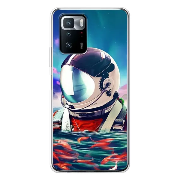 Чехол с рисунком «Космонавт в воде» для Xiaomi POCO X3 GT Чехол с рисунком «Космонавт в воде» для Xiaomi POCO X3 GT