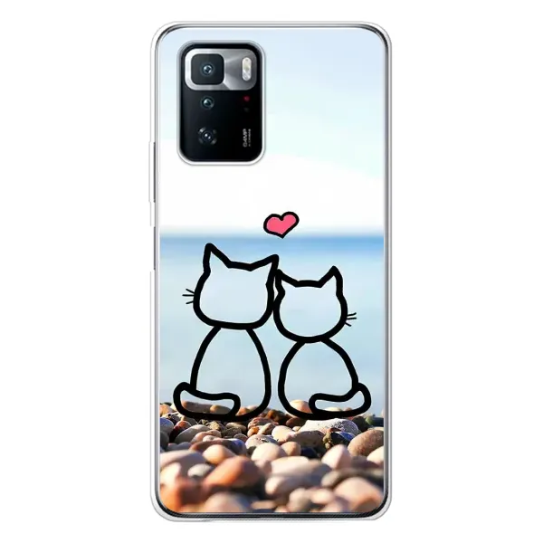 Чехол с рисунком «Котейки» для Xiaomi POCO X3 GT Чехол с рисунком «Котейки» для Xiaomi POCO X3 GT