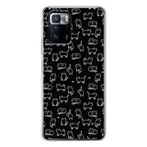 Чехол на тематику: Коты для Xiaomi POCO X3 GT (Котики на черном)