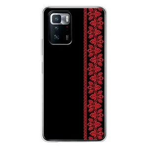 Силиконовый Чехол на Xiaomi POCO X3 GT (Красная Вышиванка)