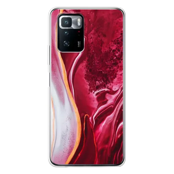 Чехол с рисунком «Красный мрамор» для Xiaomi POCO X3 GT Чехол с рисунком «Красный мрамор» для Xiaomi POCO X3 GT