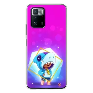 Чехол Бравл Старс для Xiaomi POCO X3 GT (Леон в костюме Акулы)