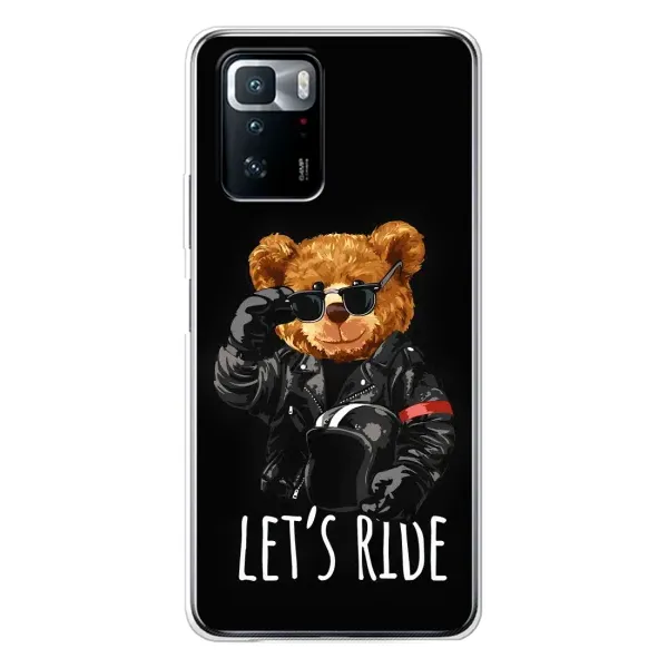 Чехол с рисунком «Модный Мишка» для Xiaomi POCO X3 GT Чехол с рисунком «Модный Мишка» для Xiaomi POCO X3 GT