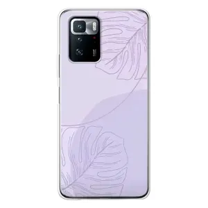 Чохол квітковий дизайн для Xiaomi POCO X3 GT (Монстера фіолетова)