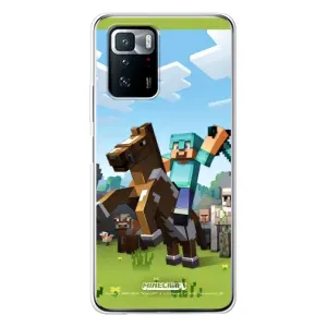 Чехлы для Xiaomi POCO X3 GT (Персонажи Майн Крафт) (На коне)