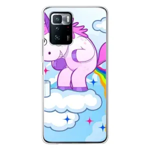 Чехол Unicorn на Xiaomi POCO X3 GT (Радуга единорожка)