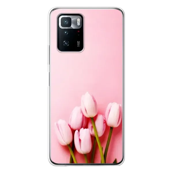 Чехол с рисунком «Розовые тюльпаны» для Xiaomi POCO X3 GT